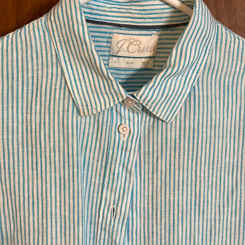 J Crew linen shirt size 8